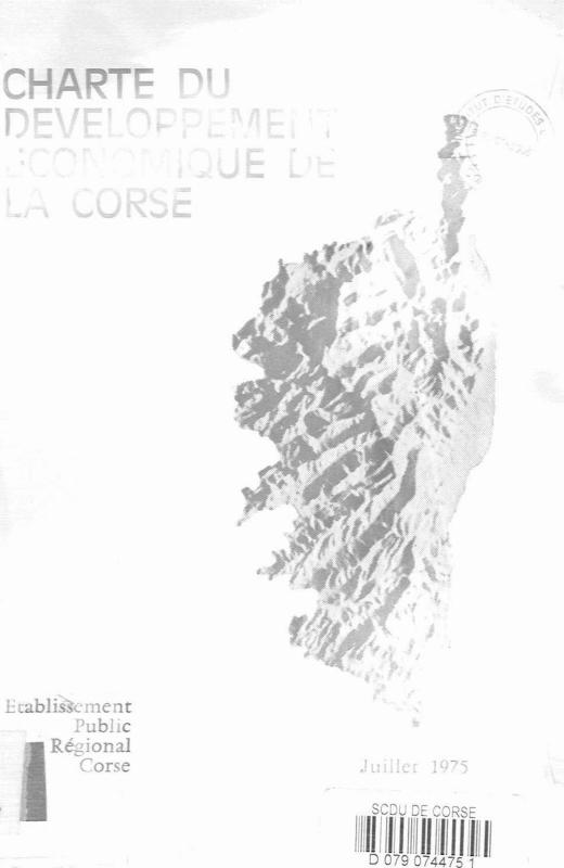 >Charte du développement économique de la Corse