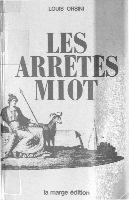 >Les Arrêtés Miot