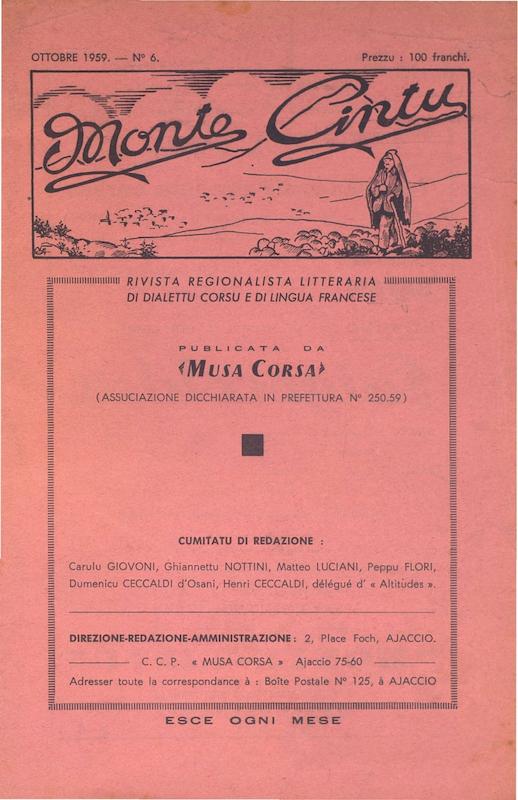 Monte Cintu Numaru 6 Ottobre 1959