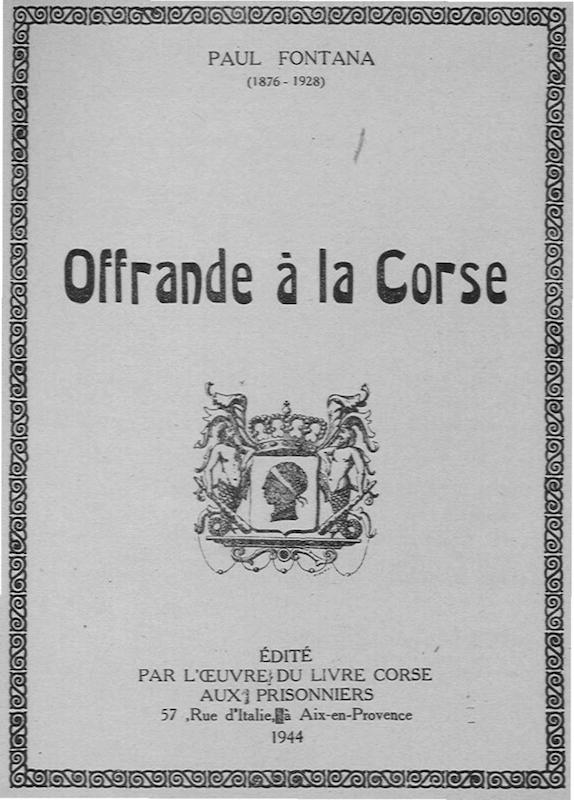 Offrande à la Corse