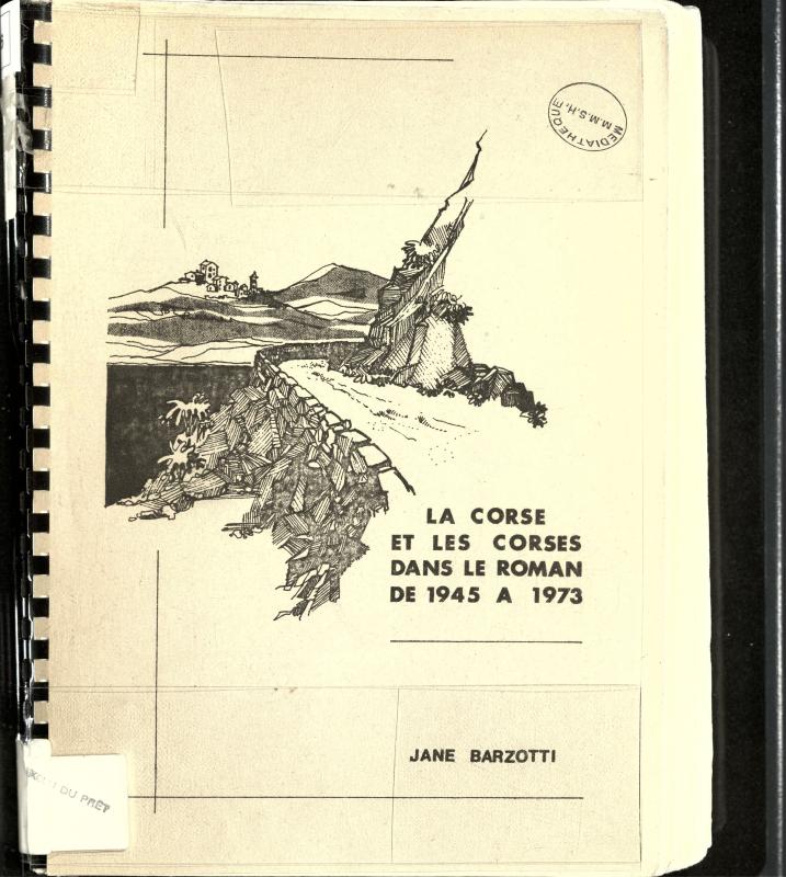 >La Corse et les Corses dans le roman de 1945 à 1973