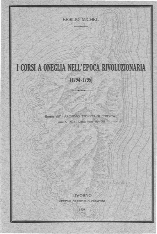 >I Corsi a Oneglia nell epoca rivoluzionaria (1794-1795)