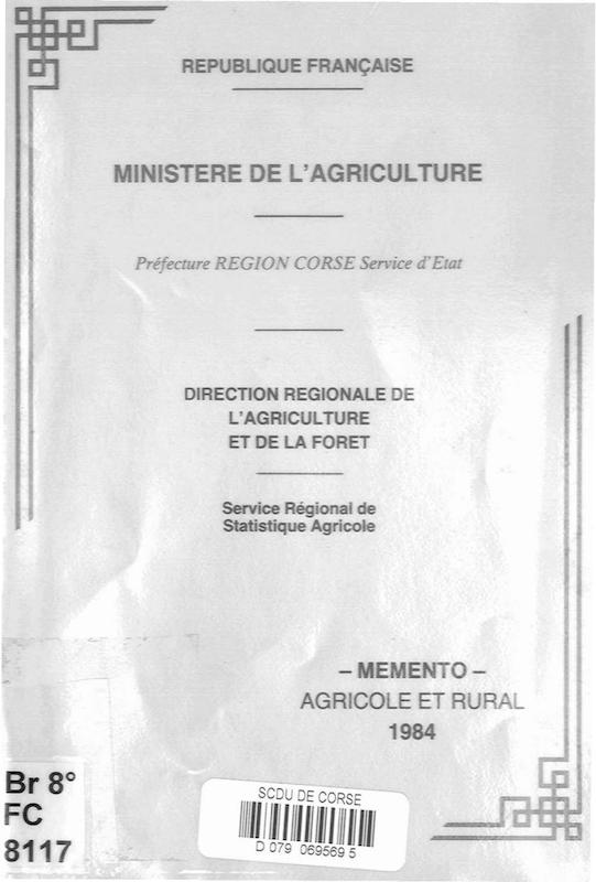 >Memento agricole et rural 1984