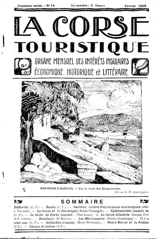 >La Corse touristique. Février 1926