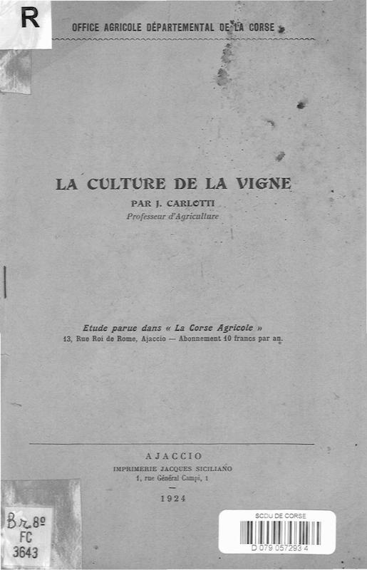 >La culture de la vigne