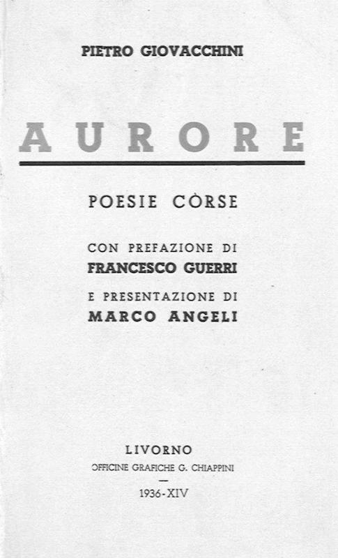 >Aurore - Poesie Corse