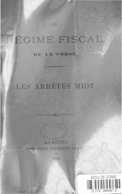 >Le régime fiscal de la Corse