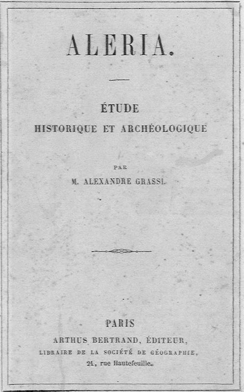 Aleria Etude historique et archéologique