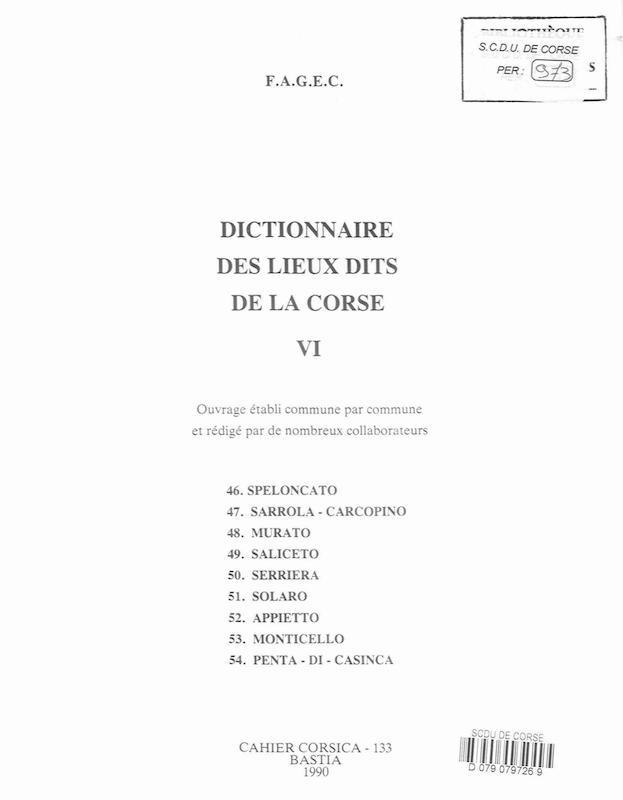 >Cahiers Corsica N°133