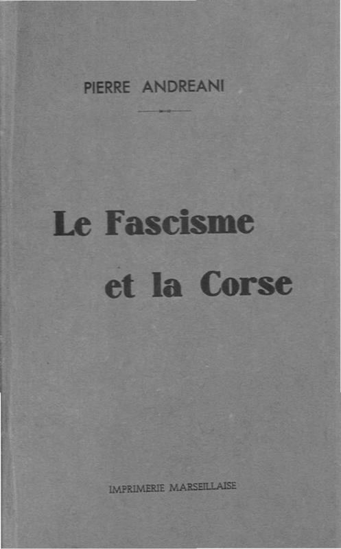 Le Fascisme et la Corse