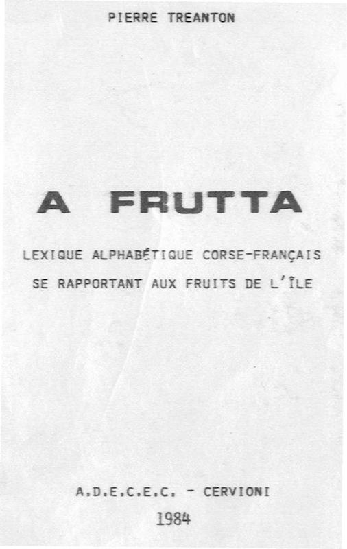 >A Frutta - Lexique Alphabétique Corse-Français