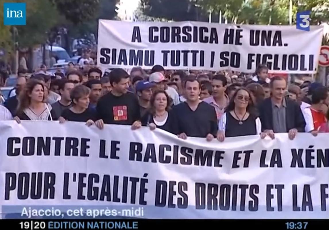 >Manifestation contre le racisme en Corse