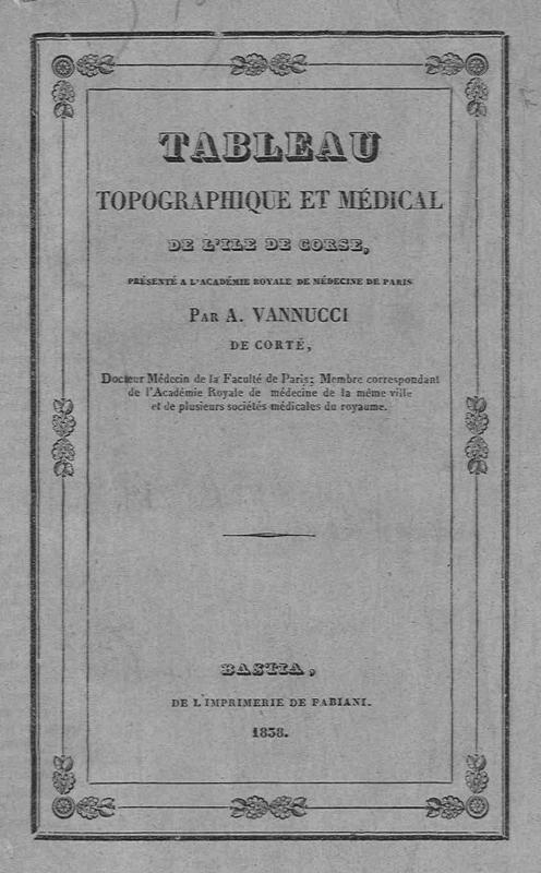>Tableau topographique et médical de l’île de Corse