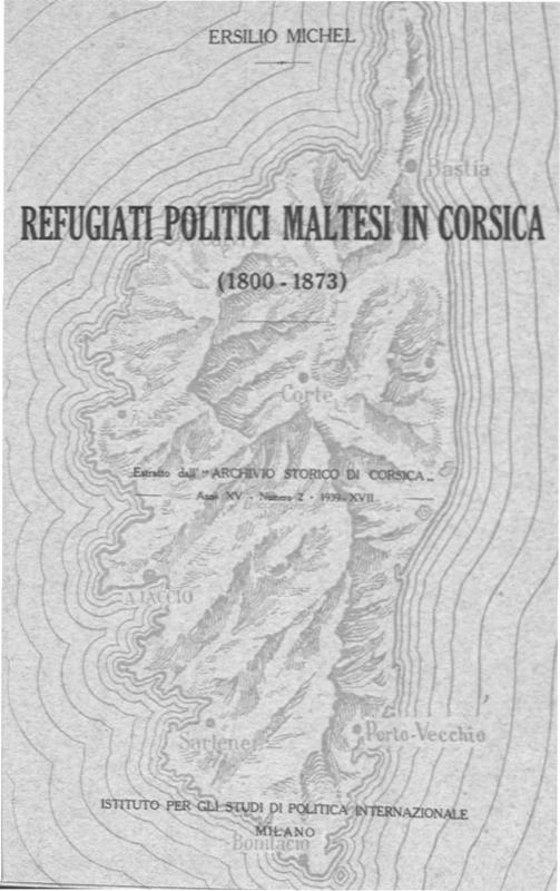 >Refugiati Politici Maltesi in Corsica 1800 1873