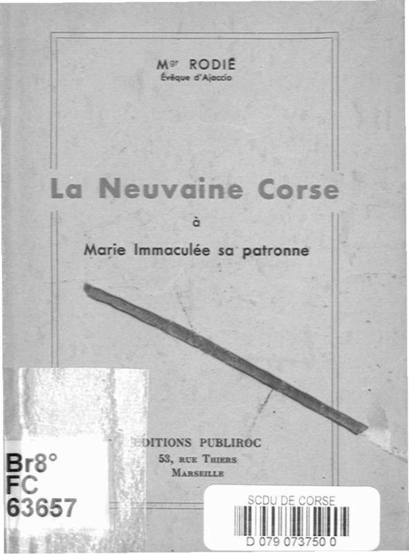 >La neuvaine corse