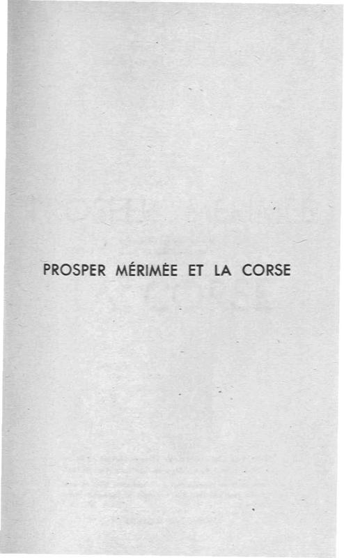 >Prosper Merimée et la Corse