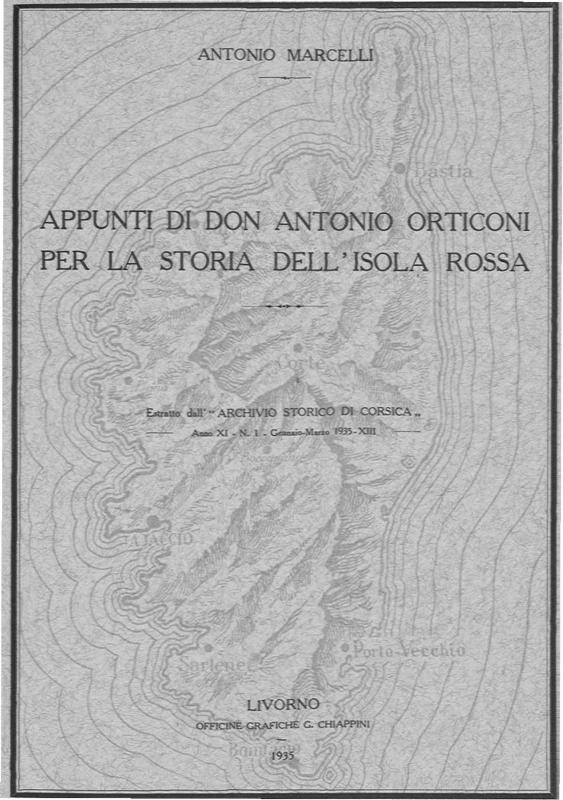 >Appunti di Don Antonio Orticoni per la storia dell'Isola Rossa