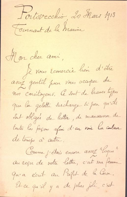 Correspondance de John-Antoine Nau à Toussaint Luca (20 mars 1913)