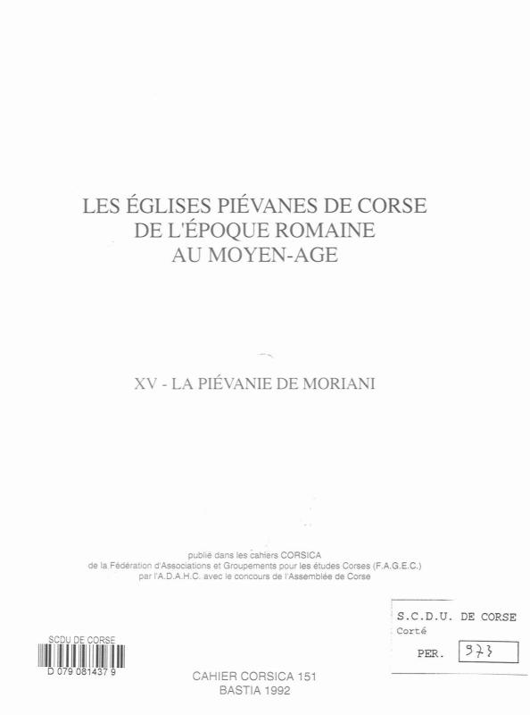 >Cahiers Corsica N°151