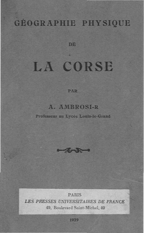 >Géographie phisique de la Corse