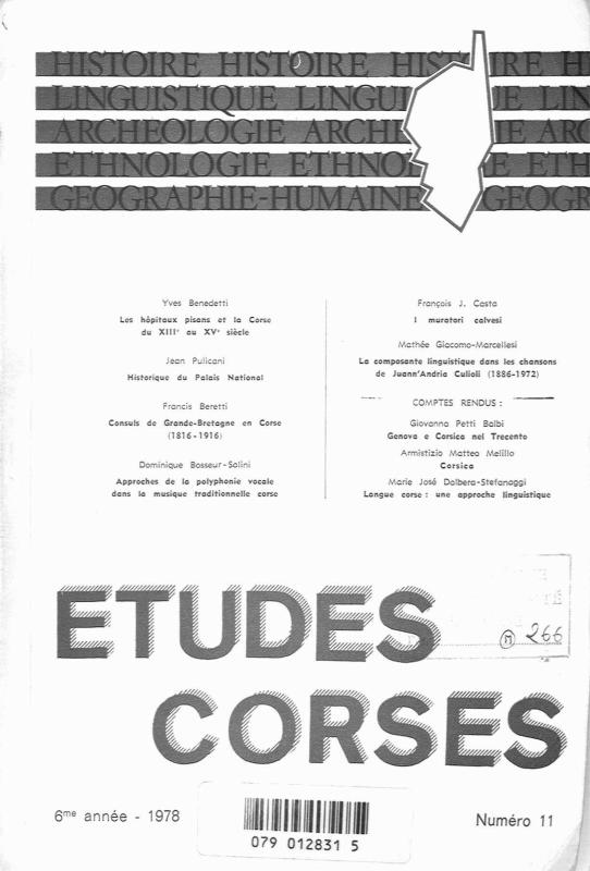 >Études Corses n°11
