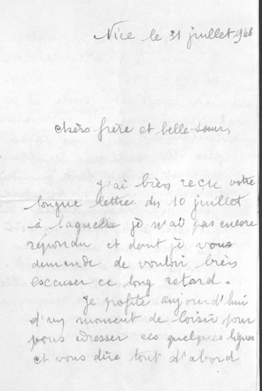 Correspondances familiales diverses (Joseph-Antoine Canasi)