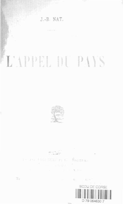 >L'appel du pays