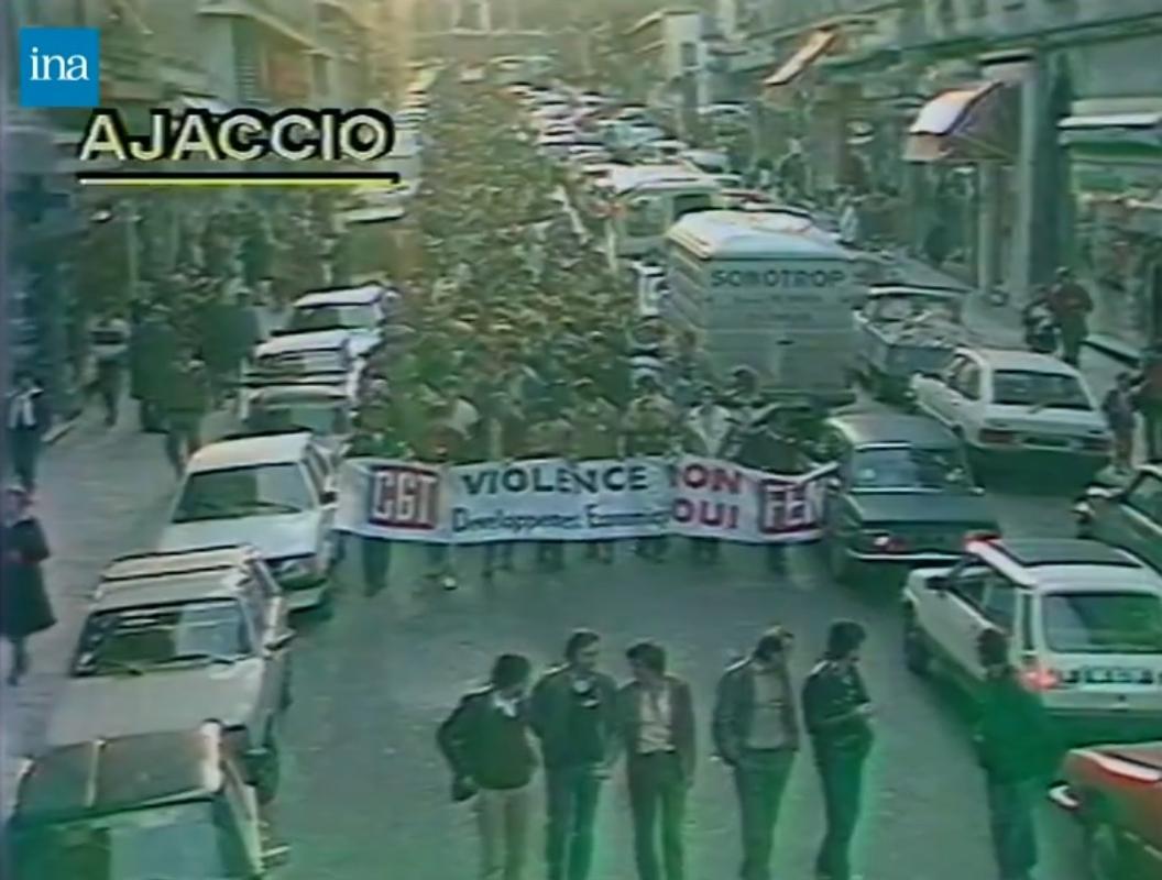 Manifestation contre la violence en Corse