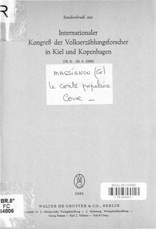 >Le conte populaire corse