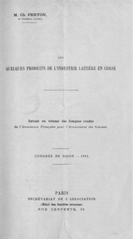 >Quelques produits de l'industrie laitière en Corse
