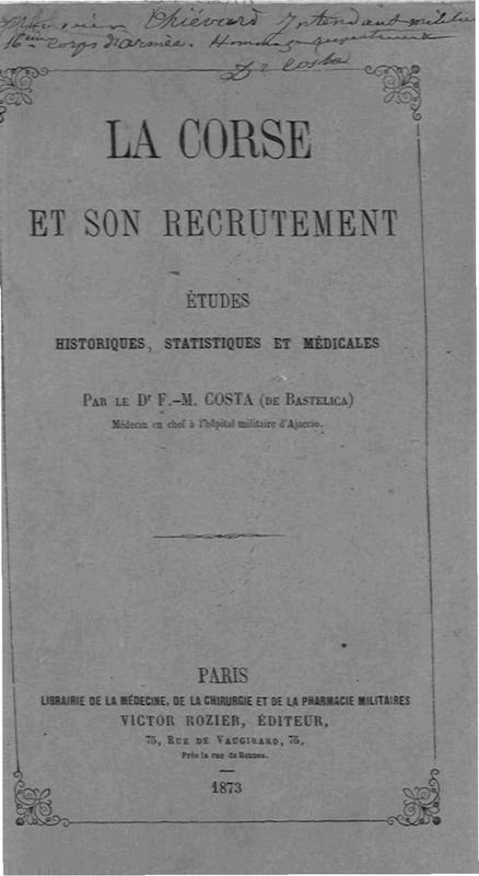 >La Corse et son recrutement