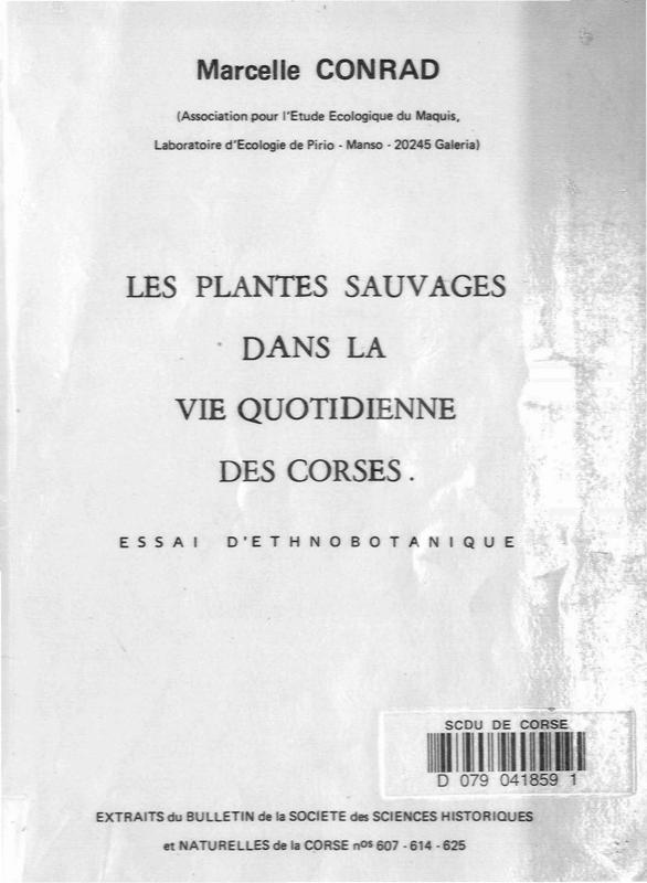 >Les Plantes sauvages dans la vie quotidienne des Corses