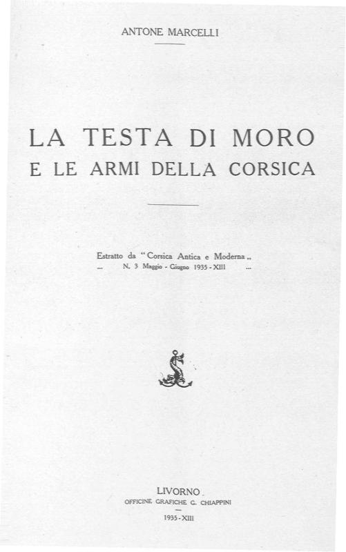 >La testa di moro e le armi della Corsica