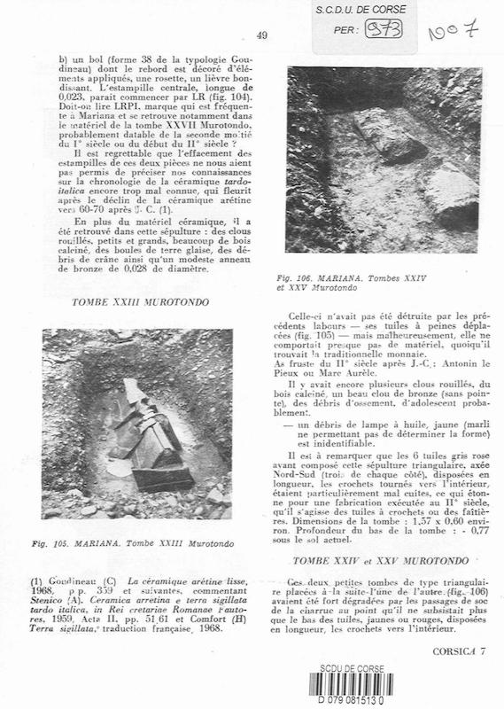>Cahiers Corsica N° 7 - La nécropole de Palazzetto-Murotondo