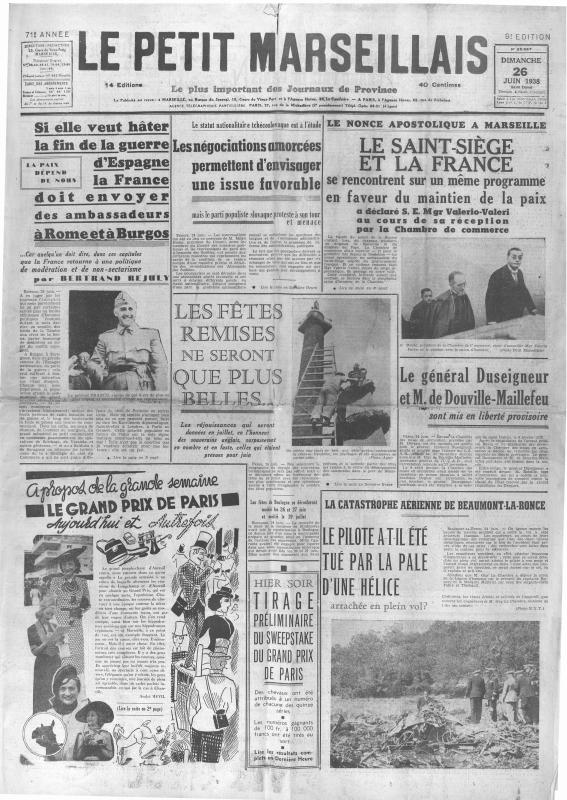 Le Petit Marseillais, édition de la Corse (1938-06)