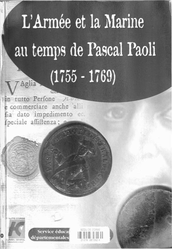 >L'armée et la marine au temps de Pascal Paoli (1755-1769)