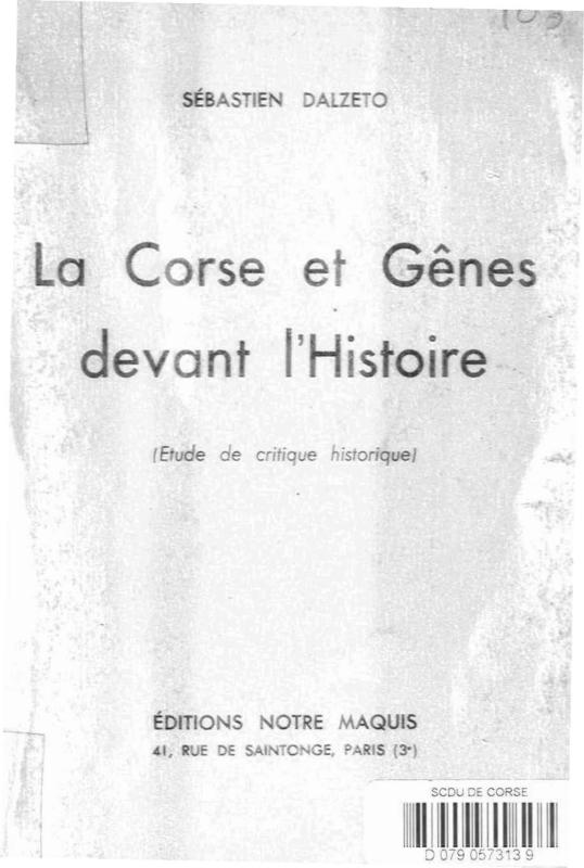 >La Corse et Gênes devant l'Histoire