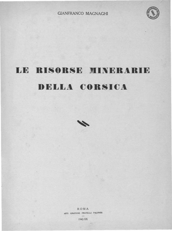 >Risorse Minerarie della Corsica