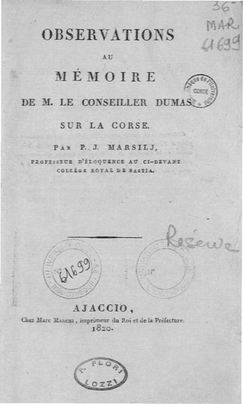 >Observations au mémoire de Dumas