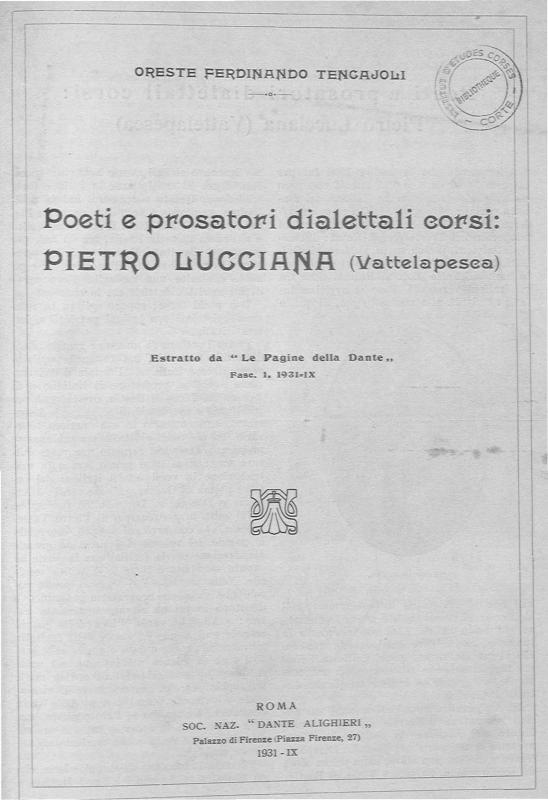 >Poeti e prosatori dialettali corsi