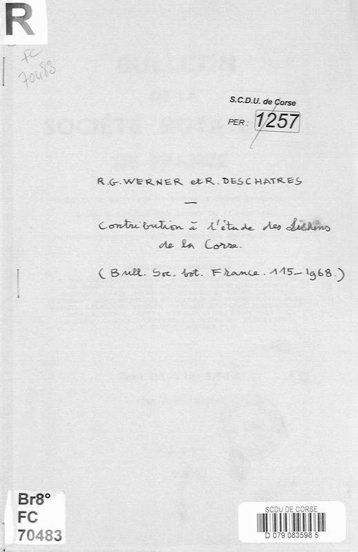 >Bulletin de la Société Botanique de France, Tome 115, 1968