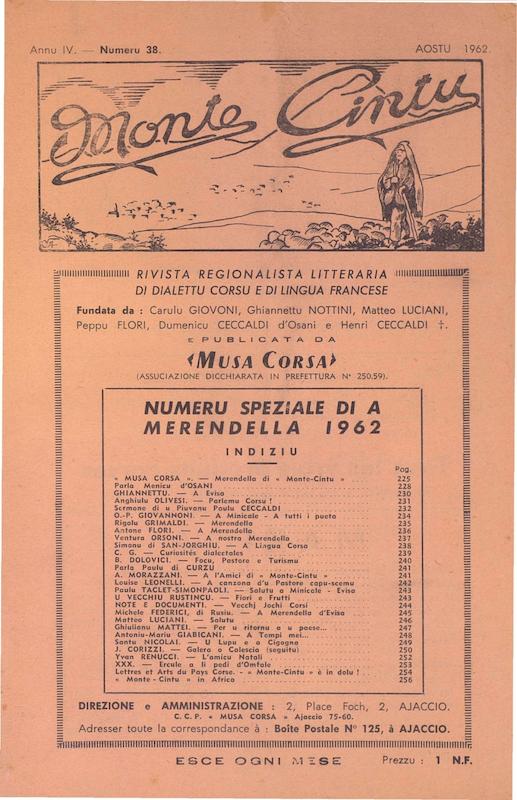 Monte Cintu Numaru 38 Aostu 1962