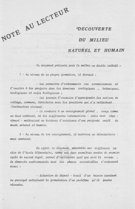 >Découverte du milieu naturel et humain