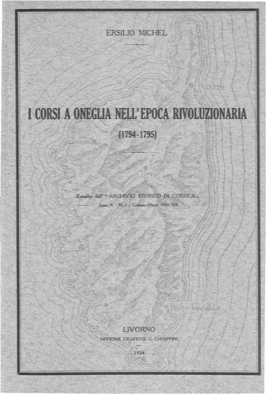 >I Corsi a Oneglia nell epoca rivoluzionaria (1794-1795)