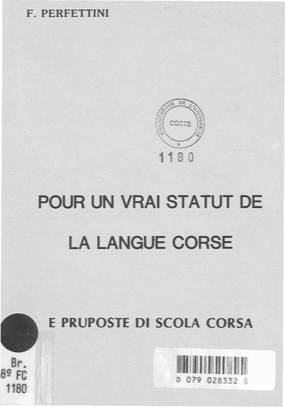 >Pour un vrai statut de la langue