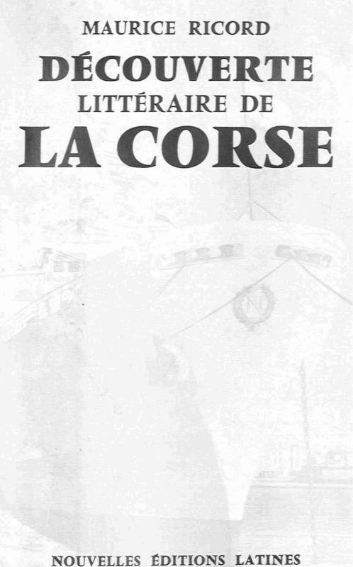 >Découverte littéraire de la Corse