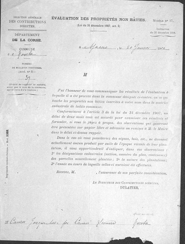 Documents personnels : mariage (Joseph-Antoine Canasi)