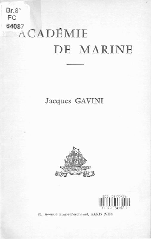 >Académie de Marine - Jacques Gavini