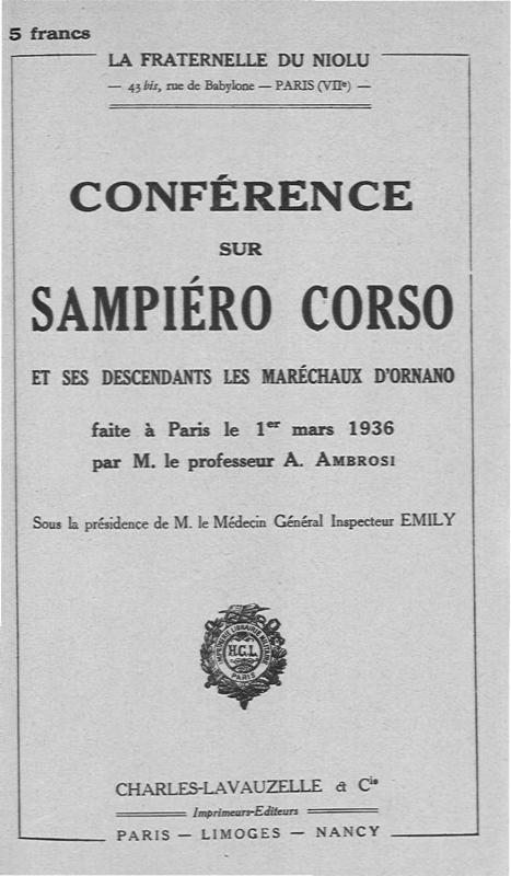 >Conférence sur Sampiéro Corso
