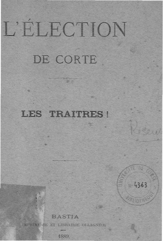 >L'élection de Corte